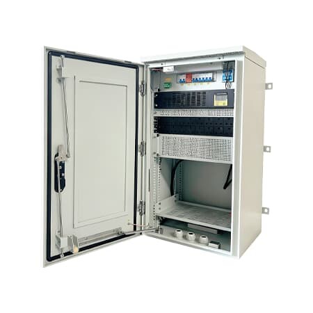 19U IP55 outdoor box internal layout